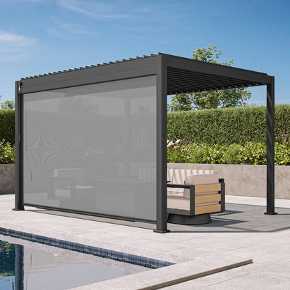 111 Accessory - 13' White pull down screen - white color one for your outdoor living privacy