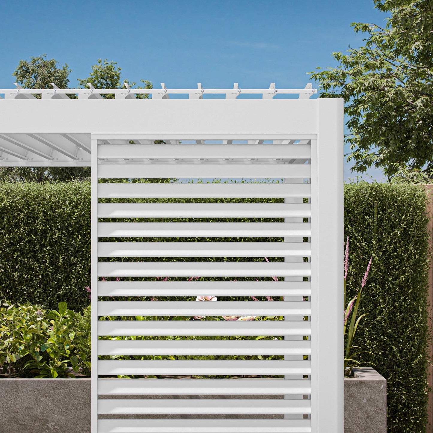 111 Accessory - 1/3 10' White Fixed shutter wall