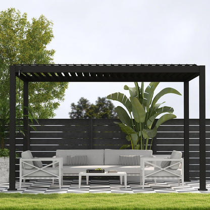 Bundle Set - Mirador 4-piece conversation fire pit + 111SR Pergola 10*13