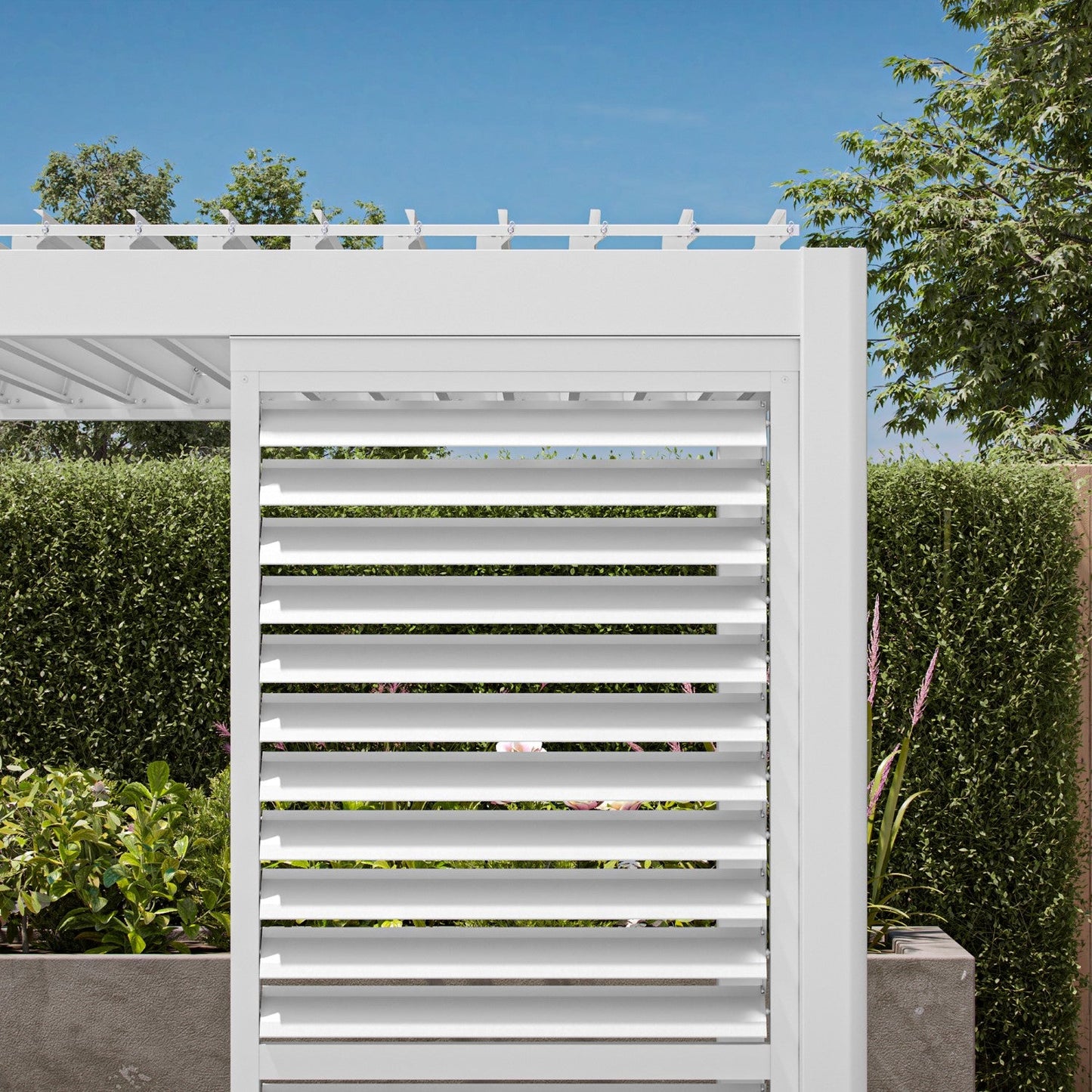 111 Accessory - 1/3 10' White shutter wall
