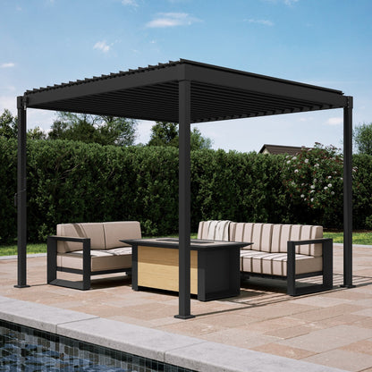 MIRADOR 80S 10'x10' CHARCOAL PERGOLA
