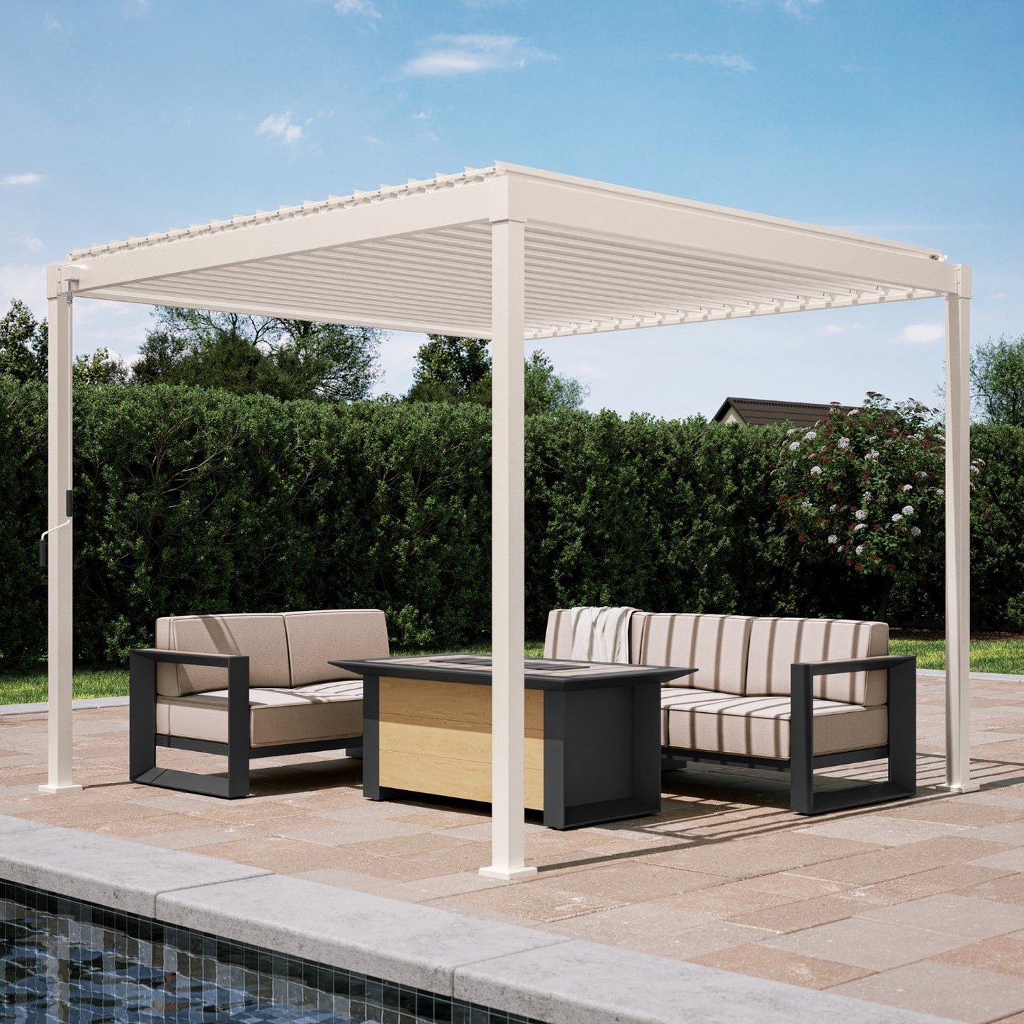 MIRADOR 80S 10'x10' LATTE PERGOLA