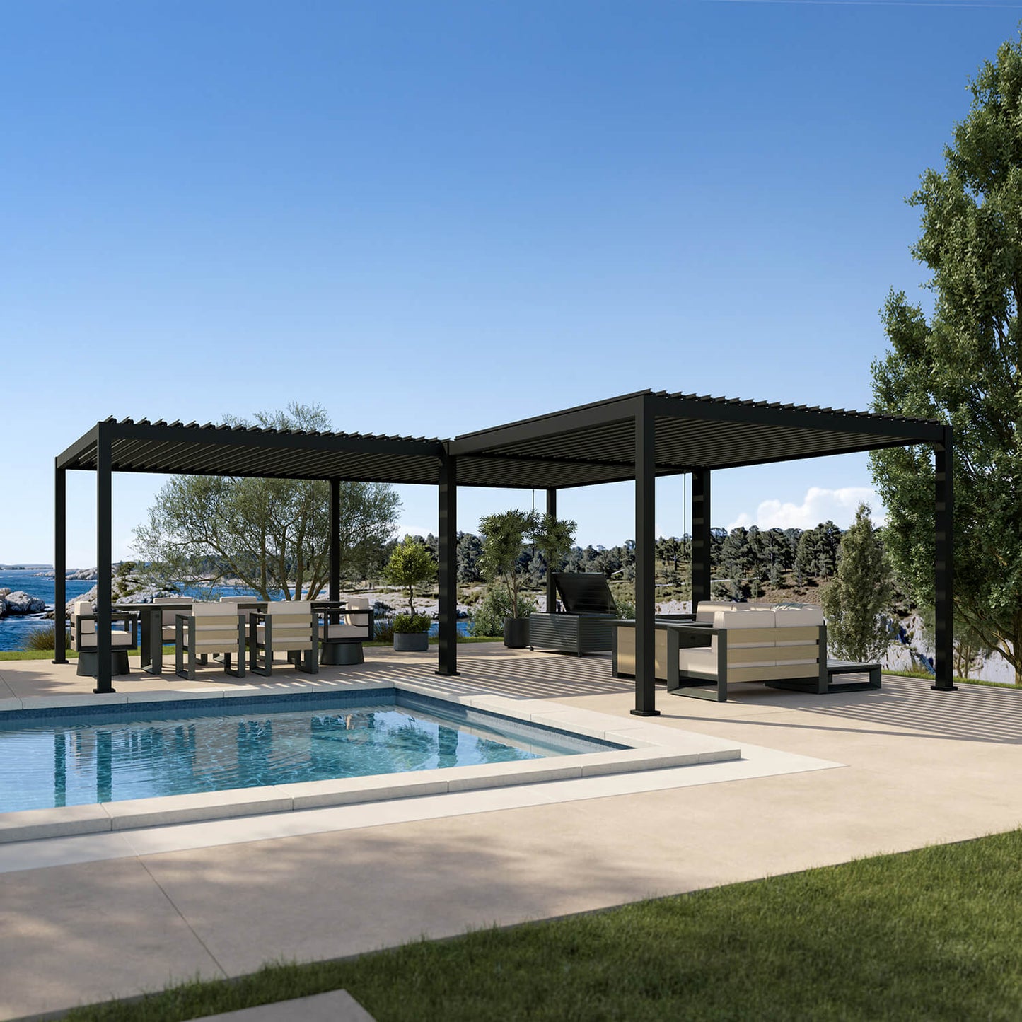 MIRADOR INFINITE 24'x24' (L) SHAPE PERGOLA